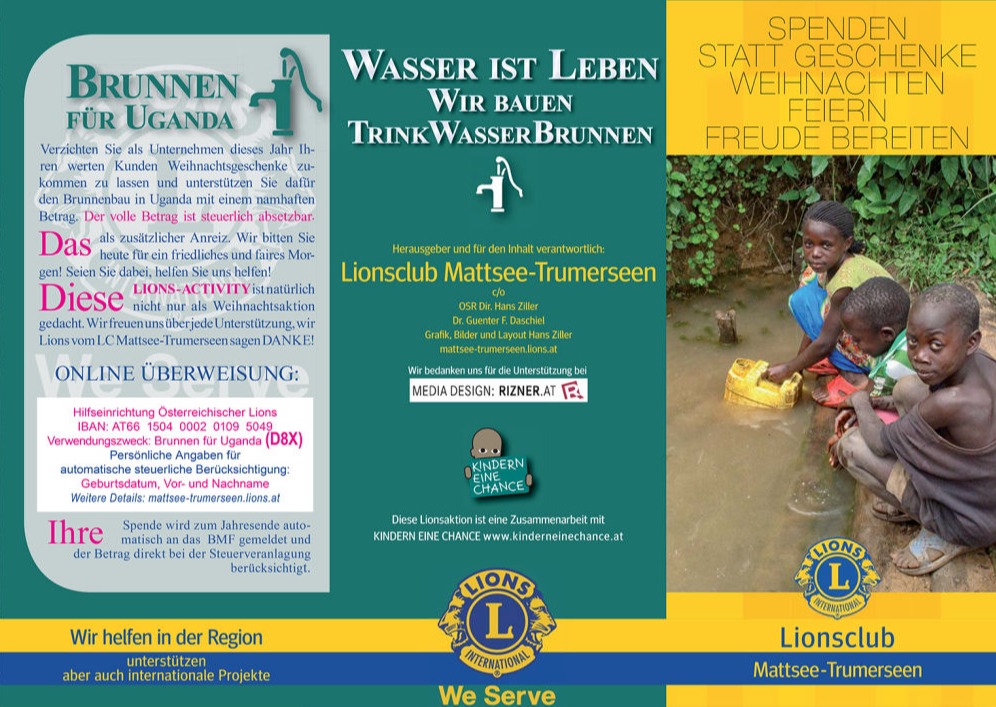 Lionsclub Mattsee-Trumerseen: Brunnenbau in Uganda